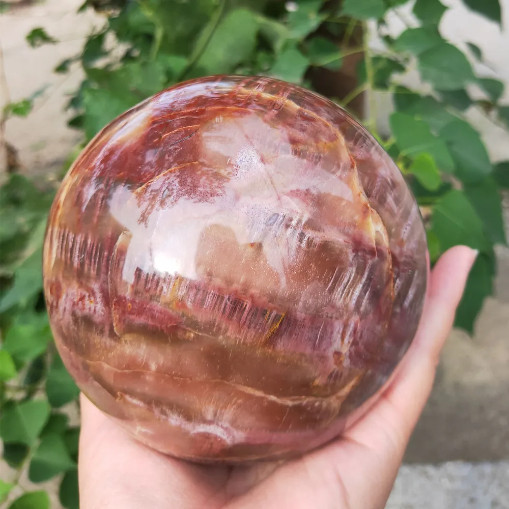 500-1650kg Natural xylopal Crystal Ball woodstone Quartz Orb gemstone Sphere Reiki Healing images - 6