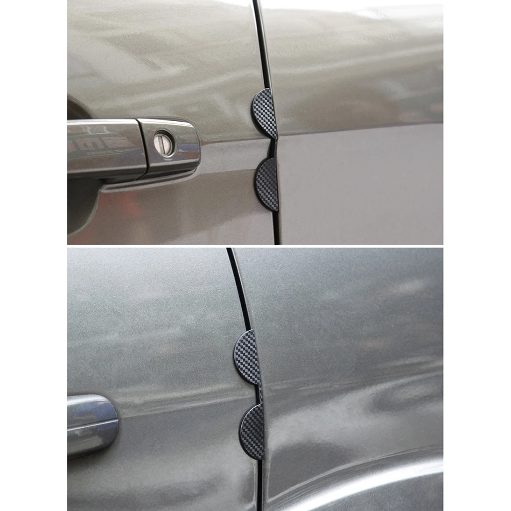

4 Piece Carbon Fiber Car Door Protector Edge Corner Guards Anti-collision Strips Sticker Car Door Crash Guard Scratch Protector