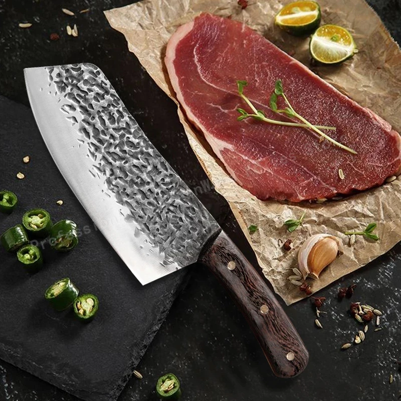 

Forged Hammer Chopping Knife Stainless Steel Chef's Knife Chopping Knife Meat Cleaver Kitchen Chopping Knife