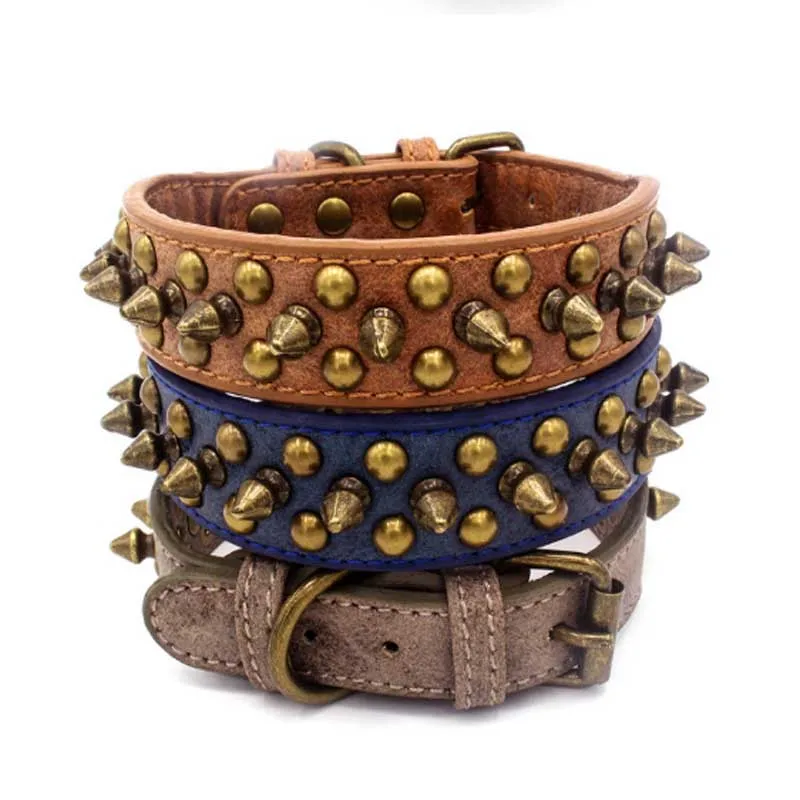 Регулируемый кожаный ошейник поводок для питомца собаки шейный ремешок