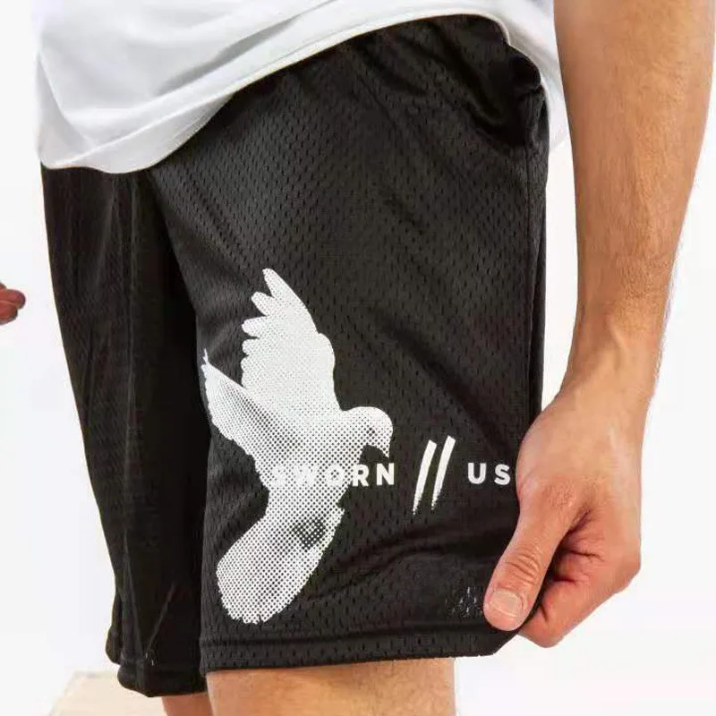 

Летняя Повседневная Уличная одежда модные брендовые мужские шорты быстросохнущие спортивные пятиконечные брюки джоггеры модные повседне...