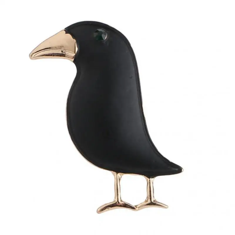 Мужская/женская брошь в виде вороны зеленая и черная форме птицы аксессуар для