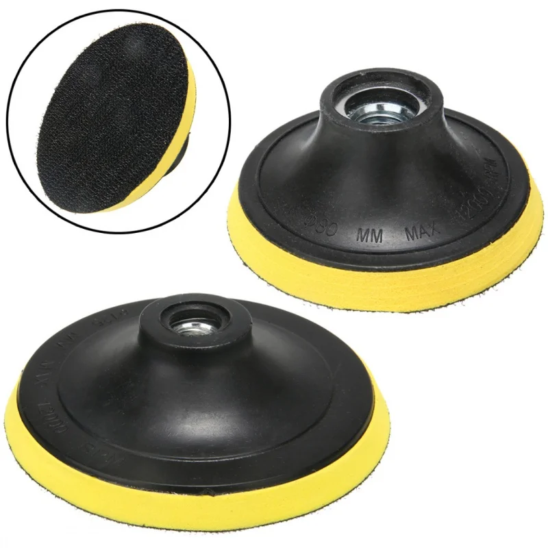 

1Pcs M14 Backing Pad Holder Polishing Buffing Plate Disc Adhesive Backer Hook Loop Pad 75/100mm/125mm For Car Polisher