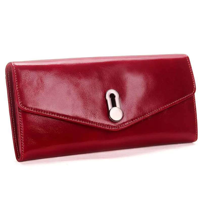 Red LY.SHARK, фирменный дизайн, кошелек для монет, натуральная кожа, женские кошельки, Женский держатель для карт, длинный женский клатч, кошелек с карманами для телефона, красный цвет - Цвет: Red