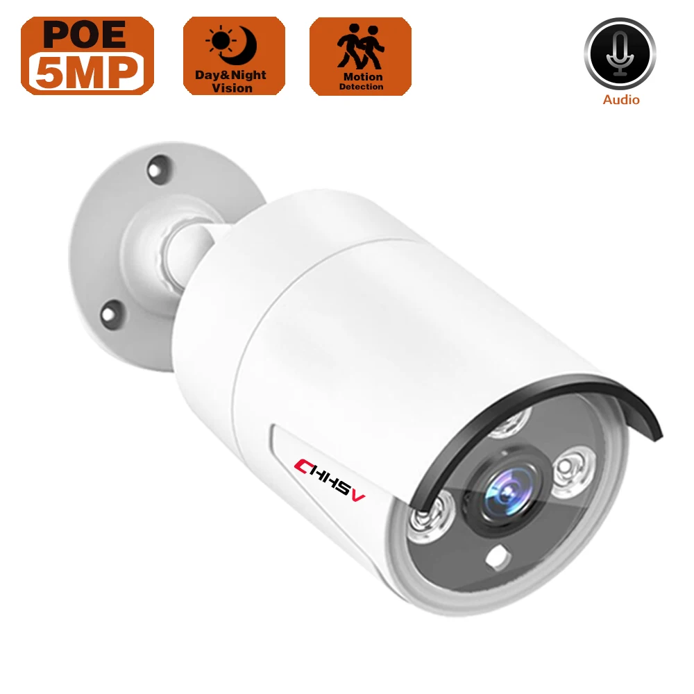 

Face Detection Playback AI 5MP CCTV Bullet POE IP Camera Outdoor Waterproof Security IR 40m H.265 CCTV Video Surveillance
