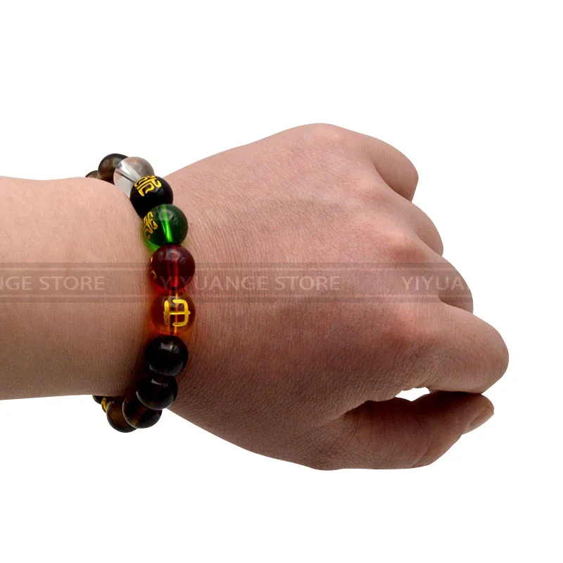 Браслет фэн шуй из пяти элементов с кристаллами браслет бусинами хорошего