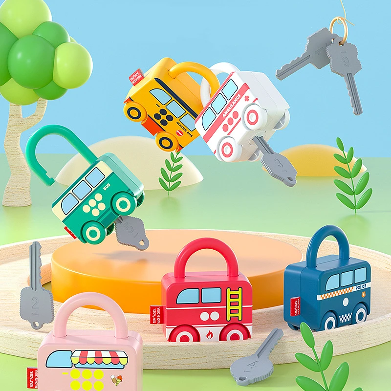 

Kids Alphabet Lock Key Matching Educational Toys Montessori Number Matching Locking Toddler Learning Word Homeschool Toys
