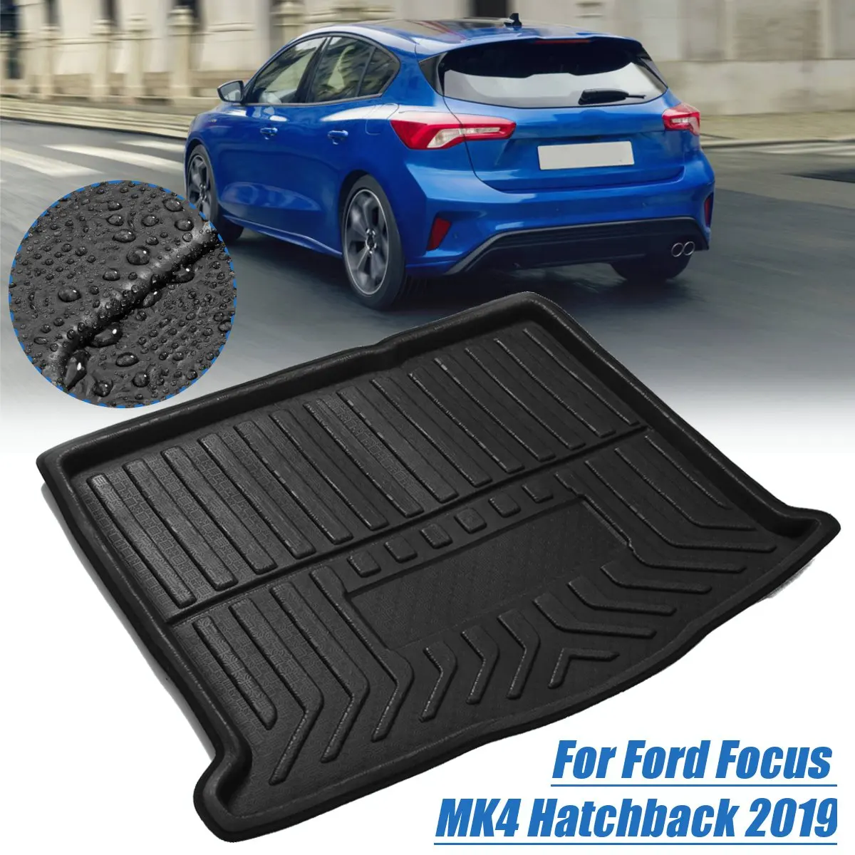 Аксессуары лайнер для багажника Ford Focus MK4 хэтчбек 2019 + задний коврик напольный