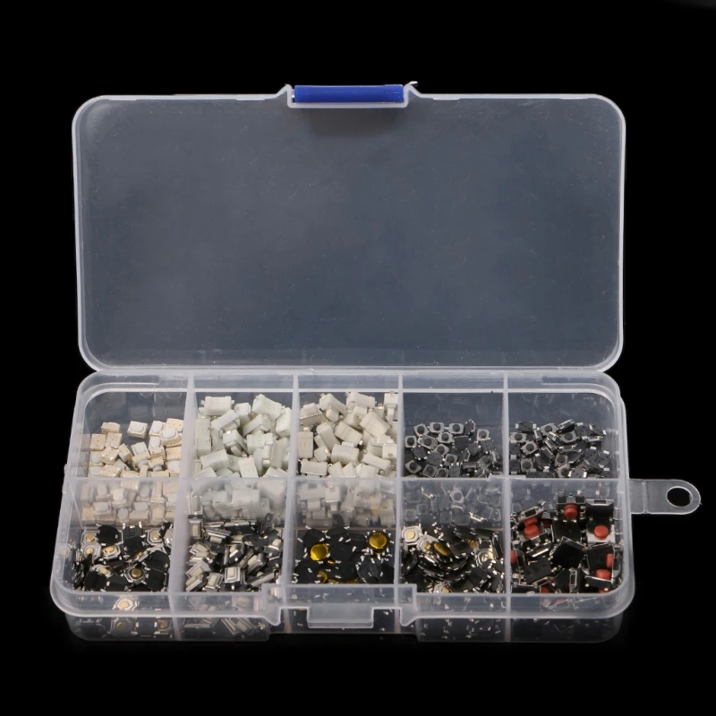 500 шт 10 Значение мгновенный Тактильный кнопочный переключатель мини микро PCB