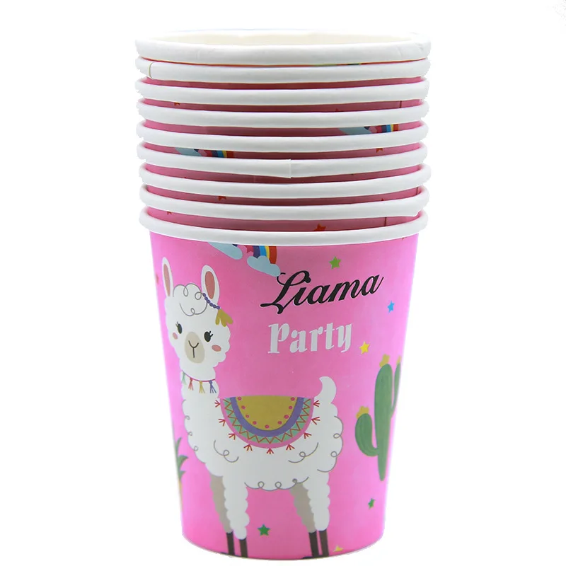 Альпака принадлежности для тематической вечеринки набор одноразовой посуды