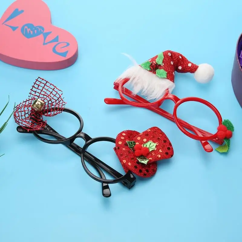 Рождественская вечеринка очки Рамка Рождество DIY новый год фото реквизит