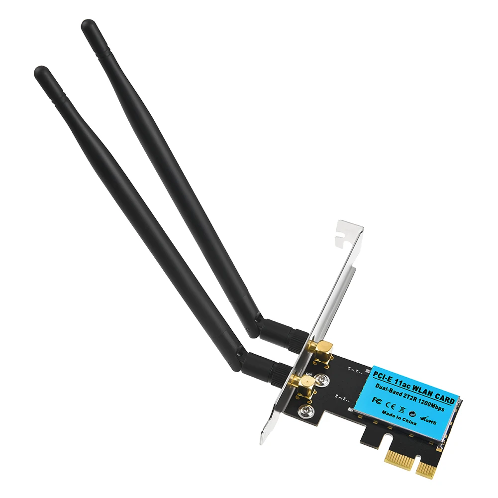 

Беспроводная сетевая карта Wi-Fi Mini PCI-E, Двухдиапазонная, 1200 Мбит/с, PCIe, беспроводная сетевая карта Wi-Fi 2,4 ГГц/5 ГГц для ноутбука