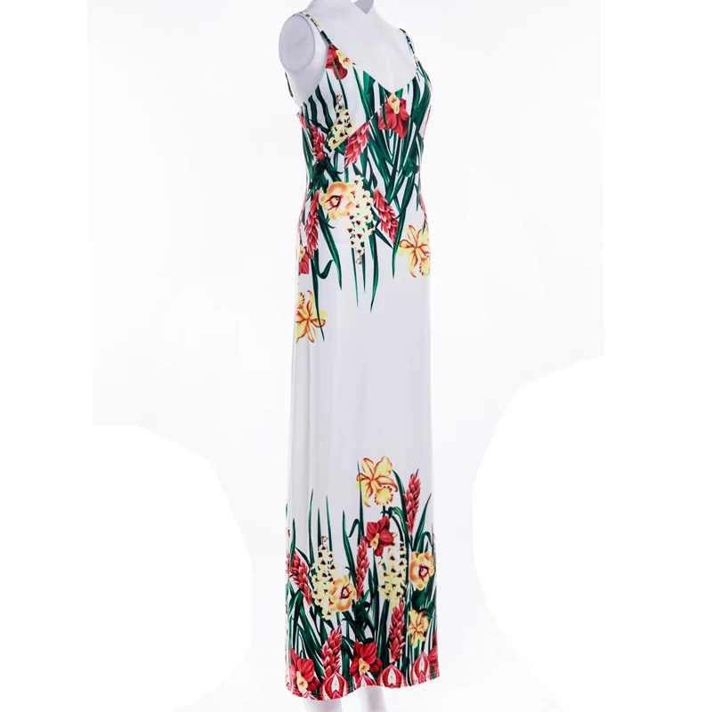 Платье женское длинное на бретелях элегантный вечервечерние сарафан с глубоким