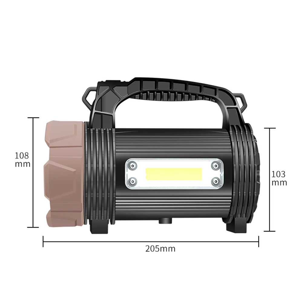 

Ultra Bright XHP90 LED Emergency Flashlight Hunting Torch 38400mA USB Rechargeable Searchlight Red Flashing Warning Lamp 3Modes