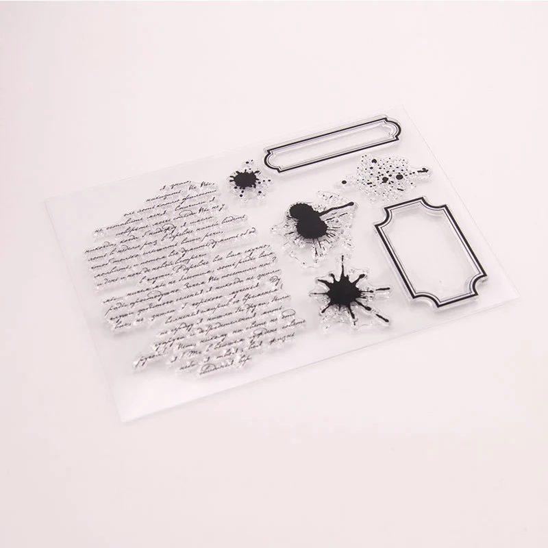 Сделай Сам Скрапбукинг ТПР текст чернила Закладка прозрачные штампы 11*15 5 см