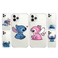 Super cute Stitch For Apple iPhone 15 14 13 12 11 SE XS XR X 7 8 mini Plus Pro MAX 2020 Soft TPU Transparent Phone Case