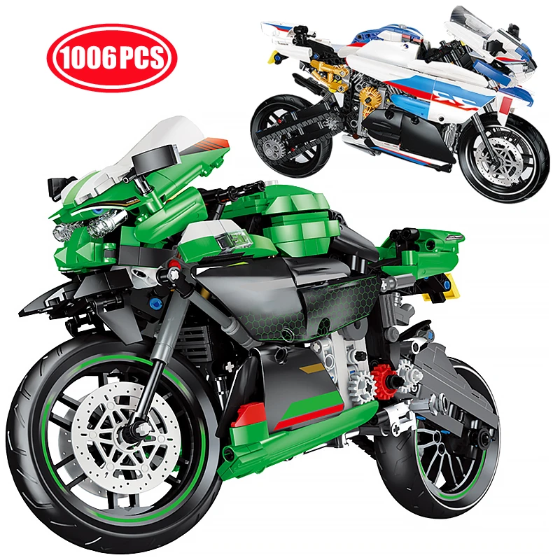 

City Racing Track Locomotive Technical Motorcycle Assemblage Building Block Model DIY Ideas MOTO Bricks Kids Toys Gifts For Boys