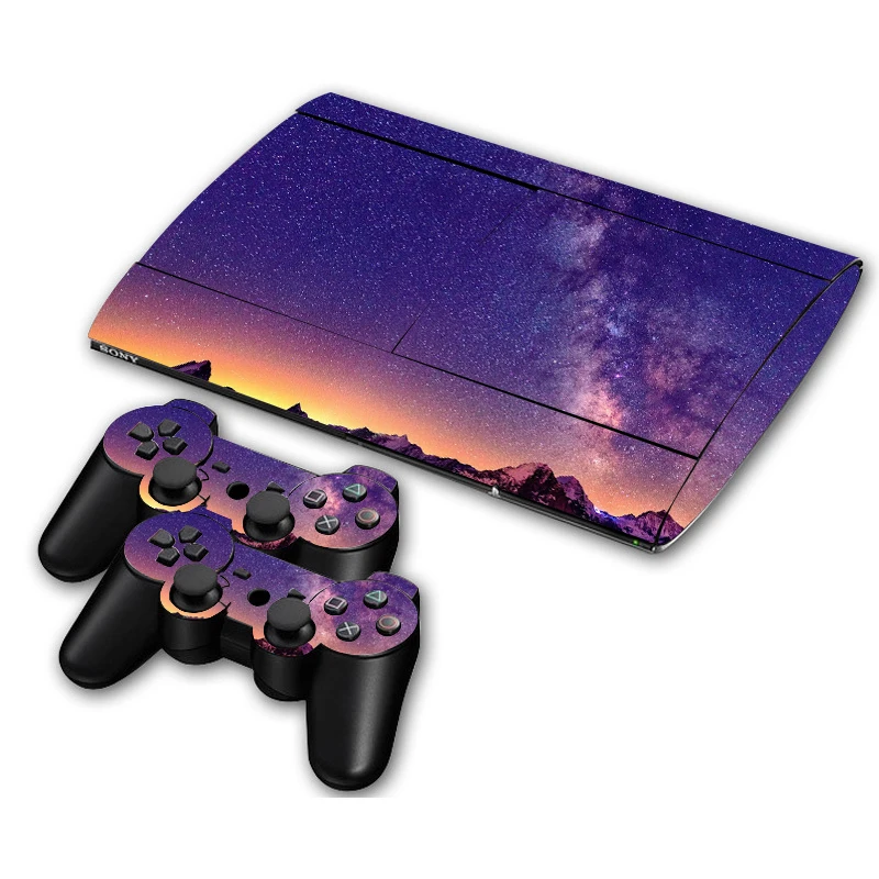 Виниловая наклейка на консоль для PS3 Surper slim 4000 + 2 контроллера Sony PS 3 super
