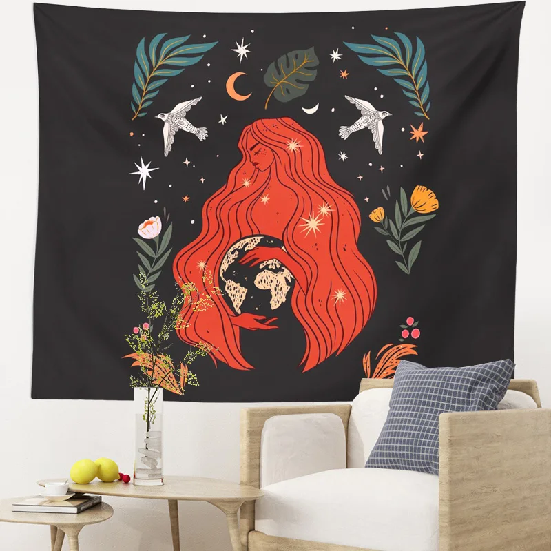 Лунная фаза искусственное украшение на стену ведьмахство гобелен ткань