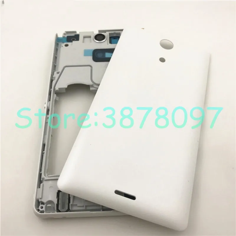 Для sony Xperia ZR M36H C5502 C5503 крышка батареи Задняя Дверь Корпус чехол+ ЖК средняя рамка Шасси Замена пластины