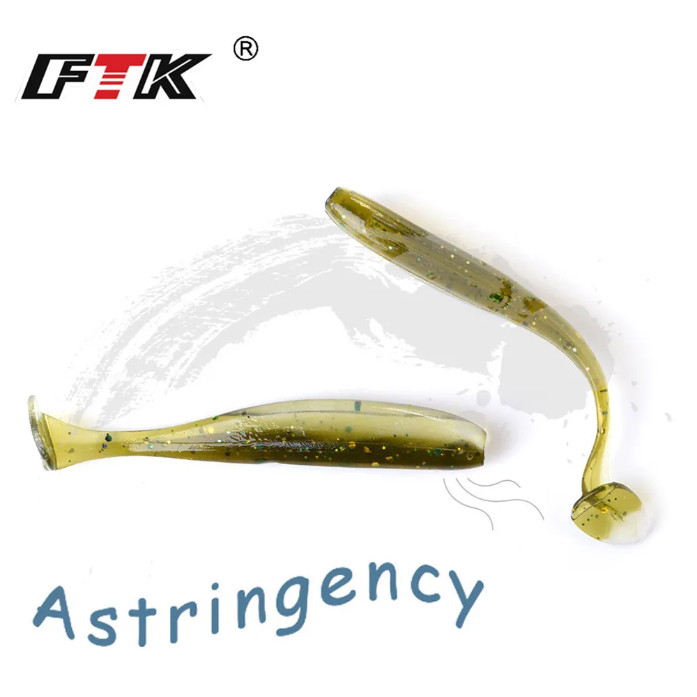 FTK, мягкие приманки для рыбалки, 75 мм, 100 мм, воблеры, Astringency, приманка для ловли карпа, окуня, щука, силиконовые искусственные двойные цветные приманки