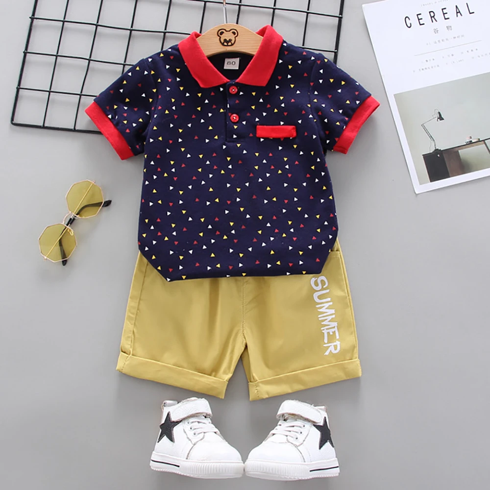 HE Hello Enjoy/комплекты для маленьких мальчиков летняя одежда 2020 г. Детская футболка с