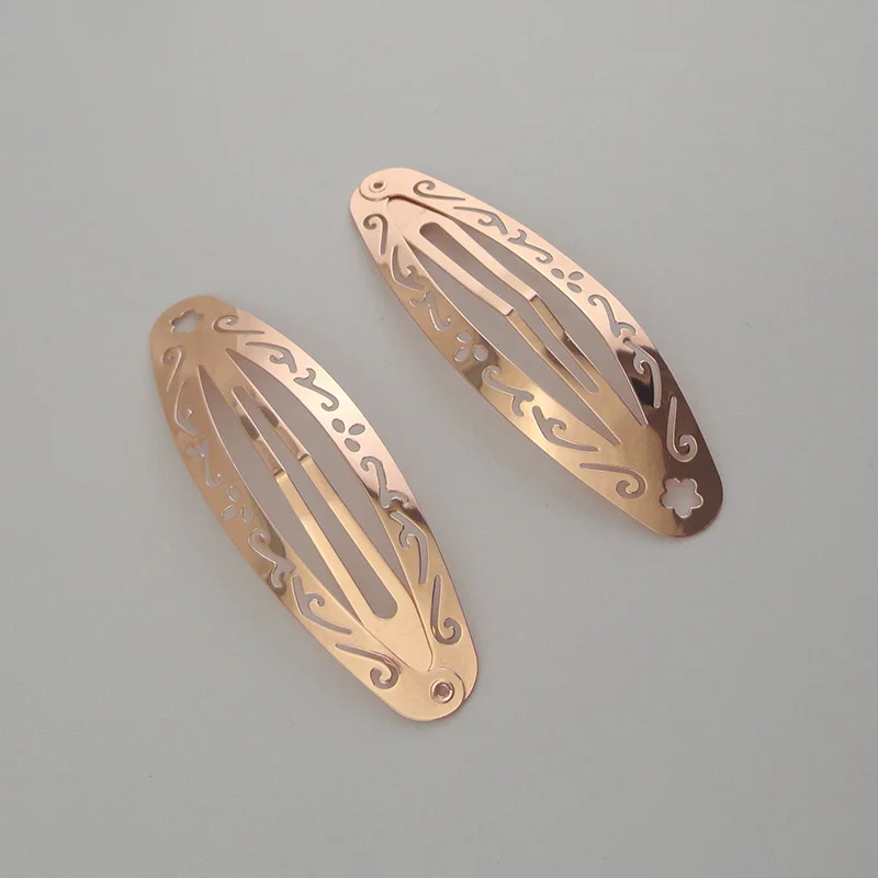 Заколка для волос с филигранным цветком металлическая овальная 20 шт. 2 5 см * 8 0 |