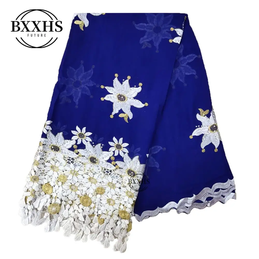 Новые африканские женские шарфы мусульманские большой вышитый шарф из хлопка с