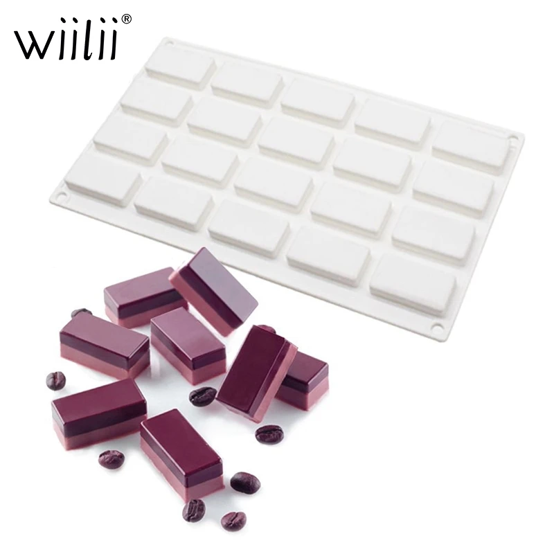 Прямоугольная силиконовая форма для домашнего мыла 20 полостей формы шоколадного