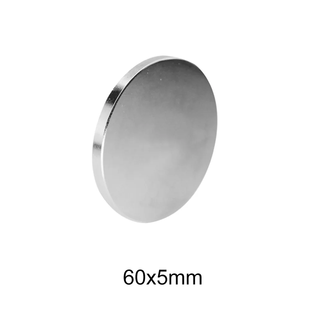 

1/2/3 шт 60x5 мм большие круглые магниты 60 мм X 5 мм неодимовый магнит диск 60x5 мм N35 постоянный редкоземельный магнит сильный 60*5 мм