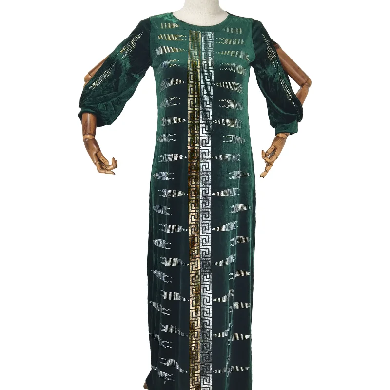 

2021 New Arrivals African Print Dress Sleeve Casual Dress for Women