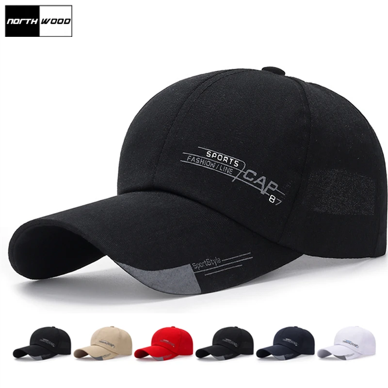 Бейсболка NORTHWOOD для мужчин и женщин однотонная холщовая Кепка с длинными полями в