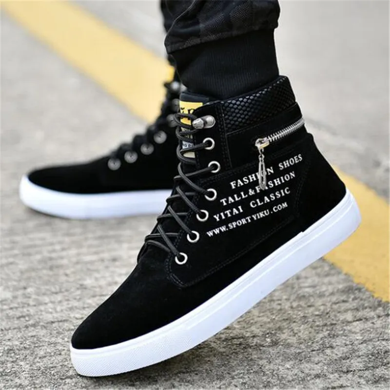 Мужские высокие кеды повседневные парусиновые ботинки большие размеры 39 47 весна