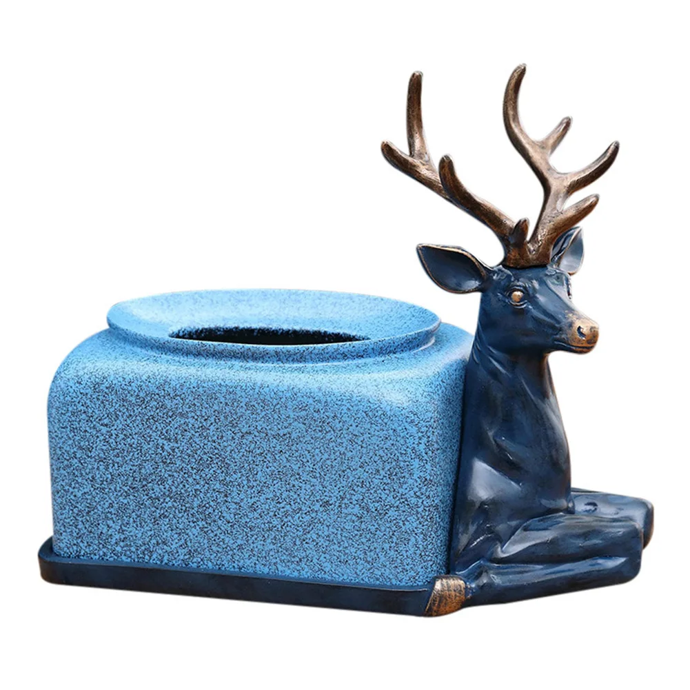 

New Deer Tissue Box Resin Home Living Room Coffee Table Decorations Household Cute Elegant Decorative