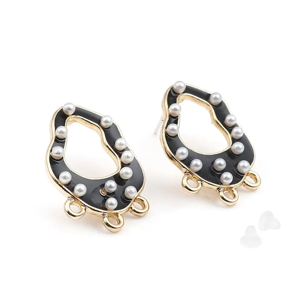 Серьги-гвоздики DoreenBeads из цинкового сплава с эмалью Ювелирные Изделия
