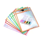 Карманы для стирания сухих растений Hot-6pcs + держатель для ручек, большие карманы 10x14 дюймов25,5x36,5 см, классная организация, многоразовые карманы для стирания сухих растений