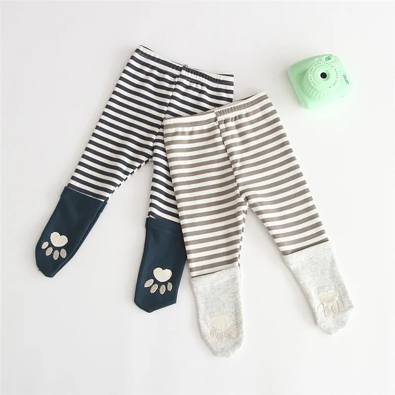 Детские колготки для девочек плотные детские Колготки с рисунком лапы из