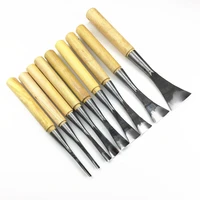 shallow round carving chisel hardwood handle woodworking hobby art craft making tools hand forged engraving knife