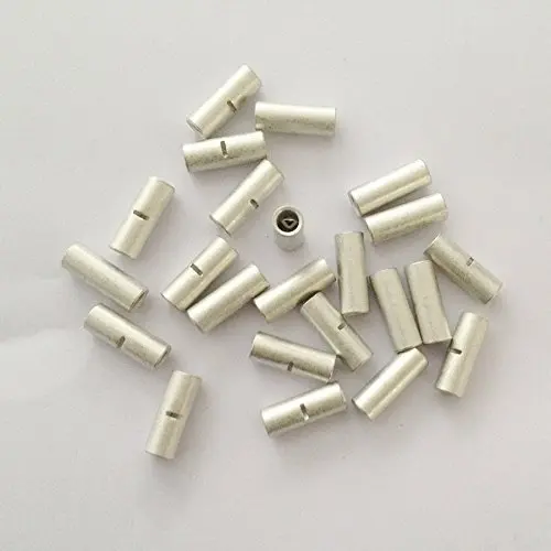 50 шт. 26-10 AWG стыковый соединитель Луженая неизолированная голая клемма - Цвет: 12-10AWG
