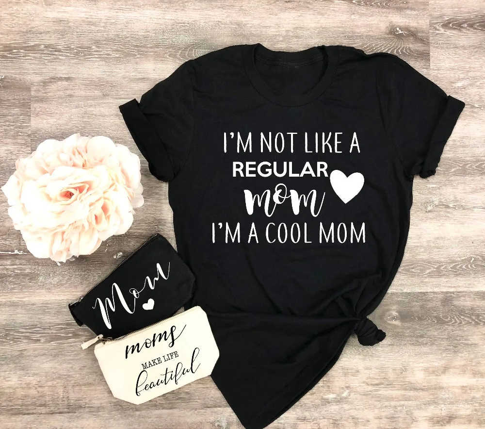 Не как мама я Классная Мама дни матери подарок смешные футболки с сердцем Мода 90s