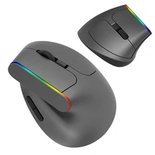 Wireless Mouse Ergonomic Vertical Mouse 2.4GHZ Wifi 1600 DPI RGB Light 57 Degree for PC Laptop Computer Optical Mice Gaming Mice