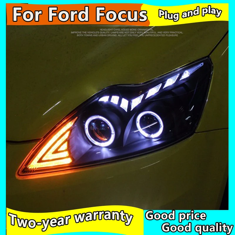 Автостайлинг для Ford Focus фары 2009 2011 светодиодный ные DRL Биксеноновые линзы дальний
