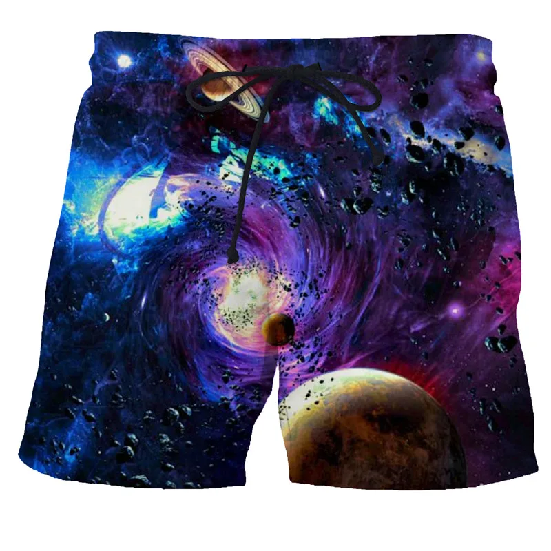 

Summer Shorts Men Summer Beachshorts Fashion Starry sky 3D Print Casual Shorts Unisex Hip Hop Streetwear Board Shorts