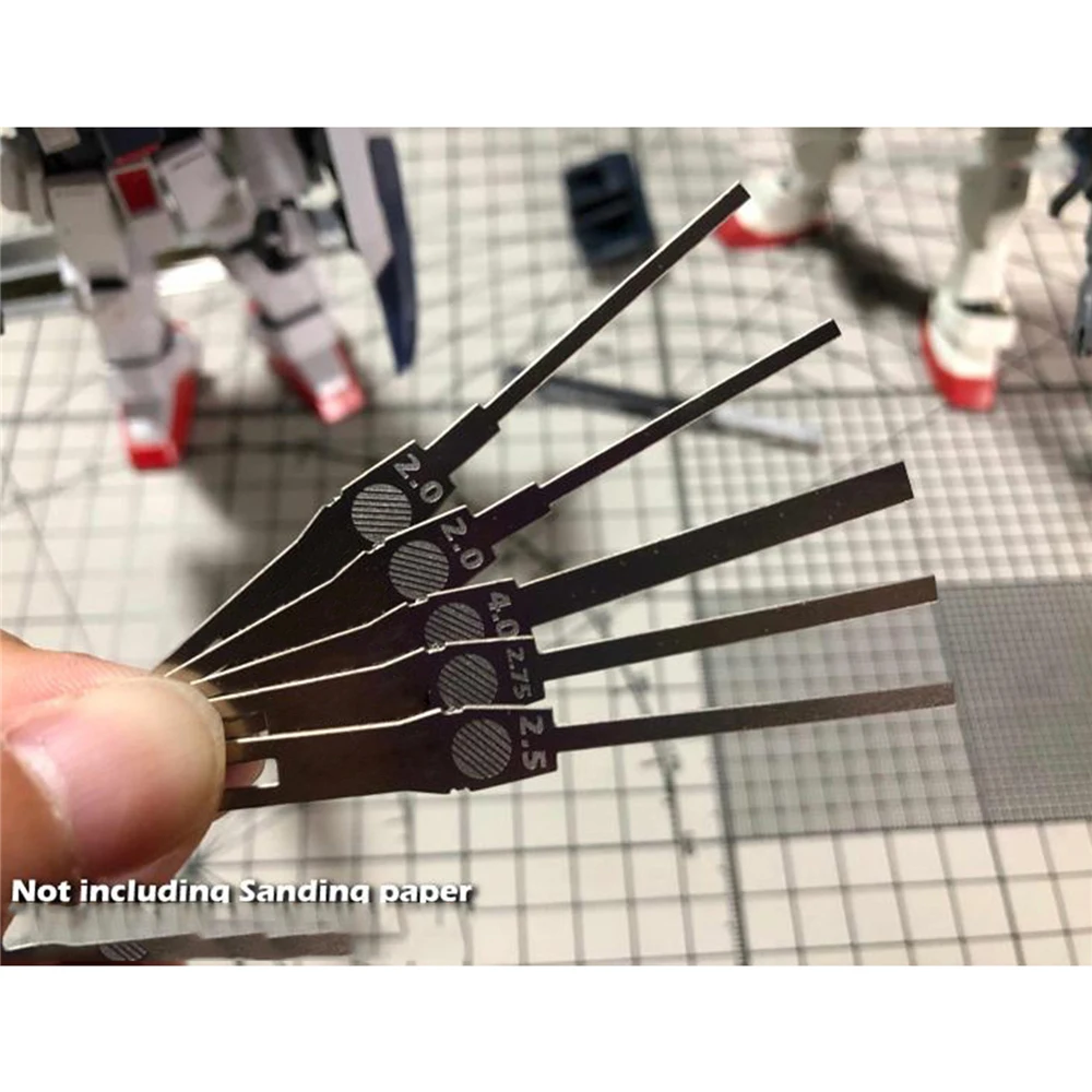 9 in1 Detail Grinding Stick File Handheld Model Building Tools for Gundam 1/144 Scale Decoration 304 Stainless Steel | Электроника