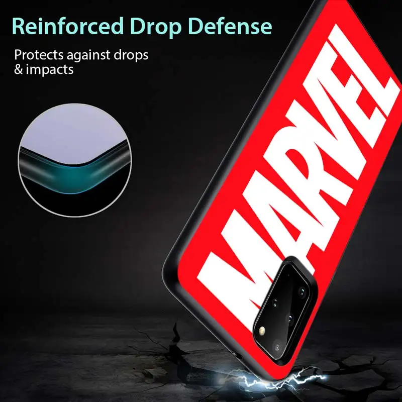 

HOT-Marvel Studios for Samsung Note 8 9 10 20 M02 M10 M10S M20 M21 M30 M31 M31S M40 M60S Ultra Plus Black Phone Case