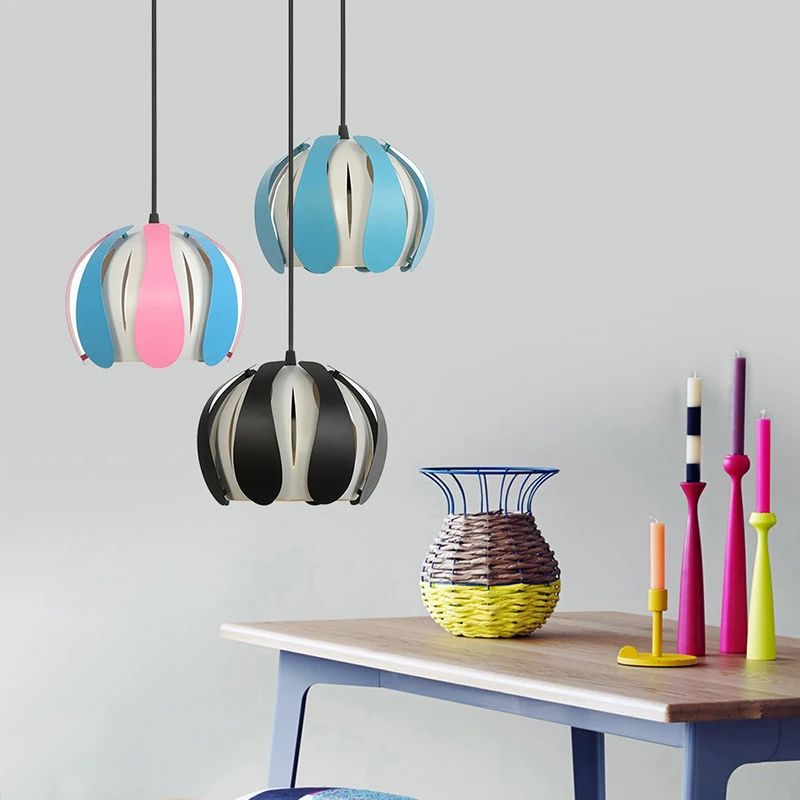 Сельская Скандинавская Подвесная лампа современный светодиодный светильник E27 в