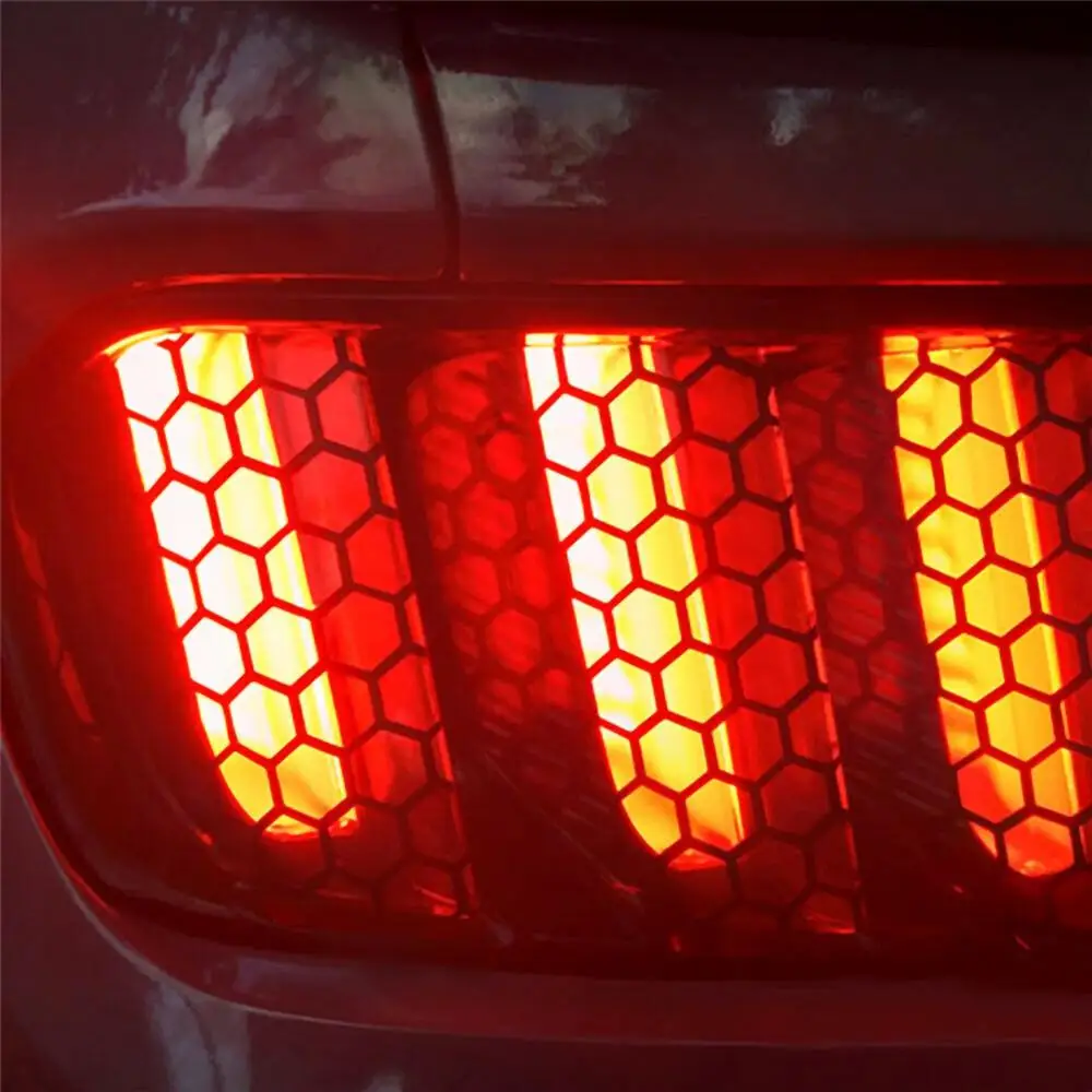 

PVC Decals Cover Decoration Rear Tail Light DIY Practical Honeycomb Car Sticker Decorative For All Car Models Car Accessories