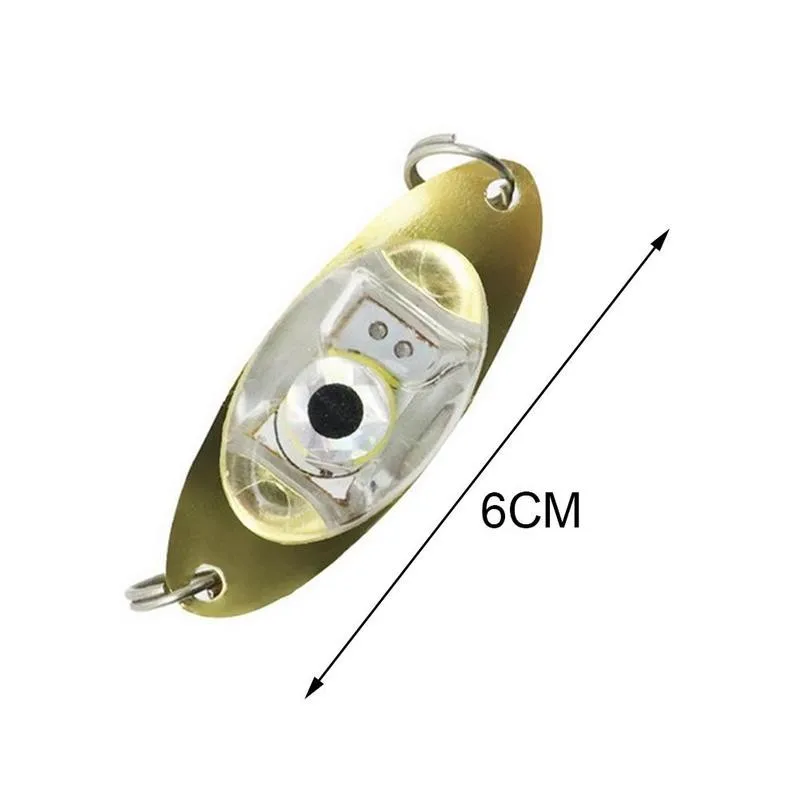 

LED Fishing Lure Lamp Underwater Eye Shape Lure Flashing Brightness High Fish Lure Attracting Lamp S6A3