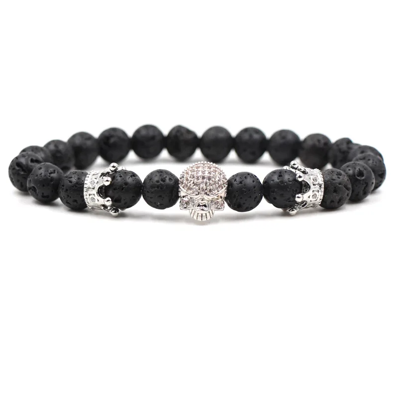 Лидер продаж Amazon стильный браслет в виде черепа микро инкрустация из циркония