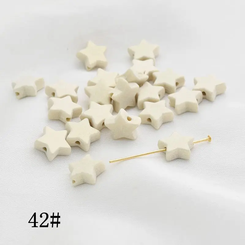 100 шт. бусины 11 мм в форме звезд ожерелье браслет из смолы бисер пентаграмма